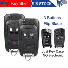 2 for 2015 2016 2017 2018 Chevrolet Spark Trax Remote Flip Key Fob Case Shell