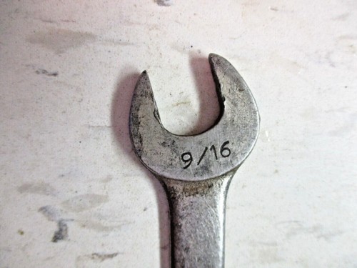 Chrome X Quality USA 92 Open End SAE Tappet Wrench 1/2" - 9/16" Plain Vtg Marked - Picture 3 of 8