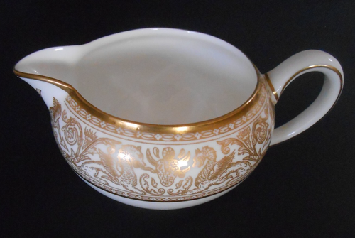 Wedgwood Gold Florentine Creamer W4219 Bone China England 6 ounce - Picture 3 of 5