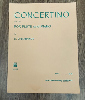 Cecile Chaminade Op 107 Concertino for Flute and Piano Sheet Music