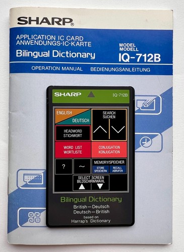 Sharp IQ-712B «Bilingual Dictionary (Deutsch)» for OZ/IQ electronic organizer