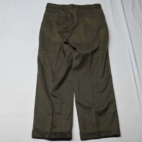 Vtg J. Ferrar 38R 32x30 Brown Basketweave Wool Mens Jacket Pants Suit - Picture 12 of 12