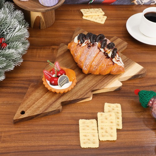 Kitchen Chopping Board Platter Cheese Vegetables Fruit Tray Christmas Tree Board - Imagen 8 de 12