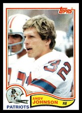 1982 Topps #155 Andy Johnson New England Patriots Football Card EX