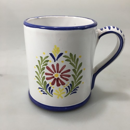 Sigma the Tastesetter Handpainted Floral Stoneware Pottery Mug Cup 12 oz Italy - Picture 1 of 7