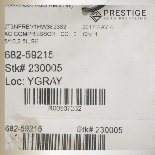 2013-2015 TOYOTA RAV4 2.5L Air Conditioning A/C Compressor 88310-0R040 OEM - Picture 6 of 6