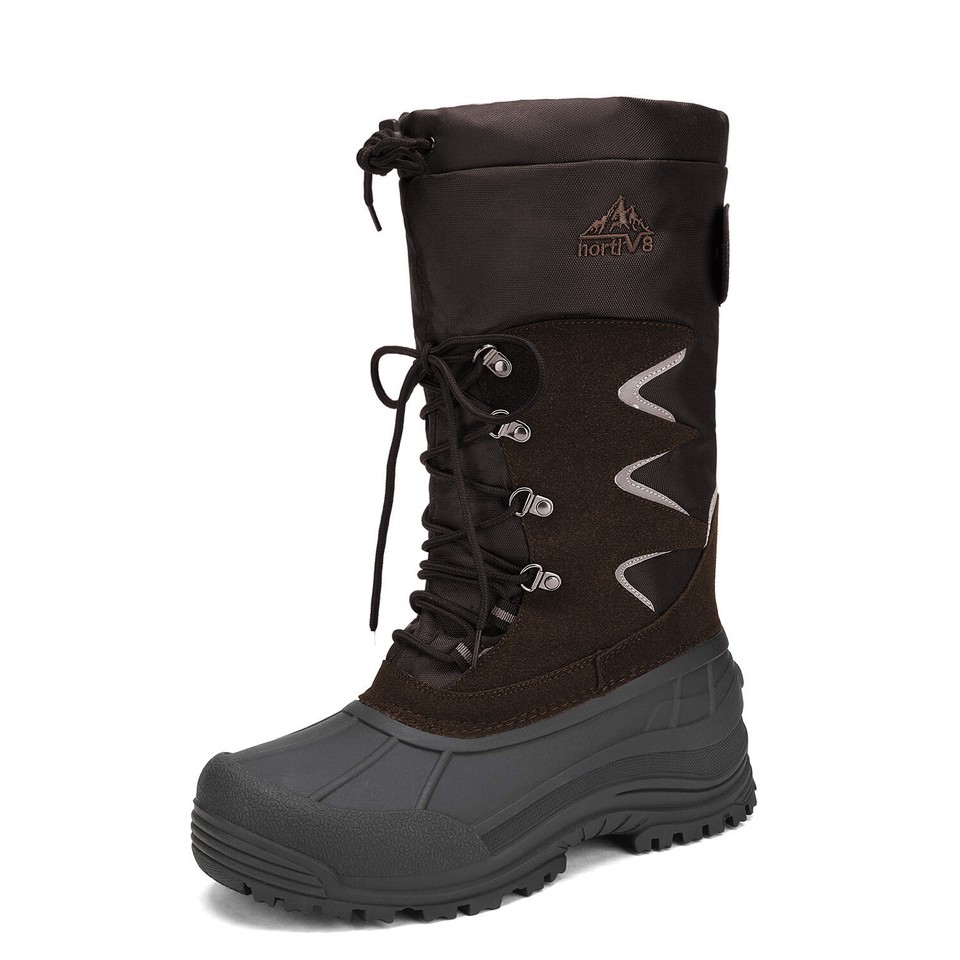NORTIV 8 Men's Insulated Waterproof Winter Snow Boots - TERREY Cold Weather Boots