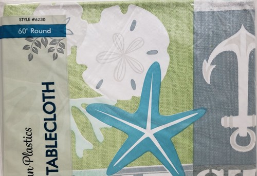 Tovaglia posteriore vinile flanella, 60" rotonda, SEALIFE, FARO & PATCHWORK NAUTICO, AP - Foto 22 di 23