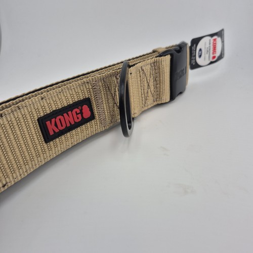 KONG Max HD Ultra Durable Tan XL Neoprene Padded Adjustable Dog Collar Belt - Picture 2 of 8