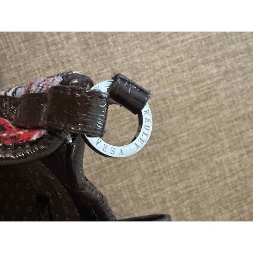 VERA BRADLEY Red GrayPlaid HIGHLANDS CARGO Bag Satchel Wool Purse Academia Prep - Picture 6 of 9