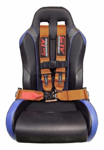 Arnés de cinturón de seguridad NARANJA Racing 4 puntos 2"" Polaris UTV RZR XP 1000 900 800 - Imagen 7 de 11