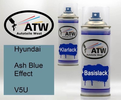 Hyundai, Ash Blue Effect, V5U, 400ml Sprühdose + 400ml Klarlack - Set