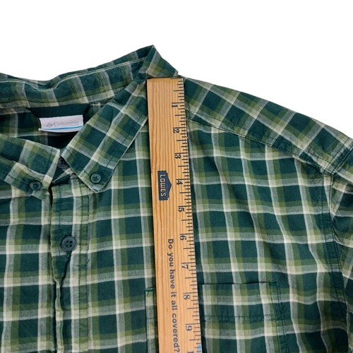 Columbia Sportswear Button Down Hemd Herren XXL Langarm grün kariert Freizeit - Bild 4 von 7