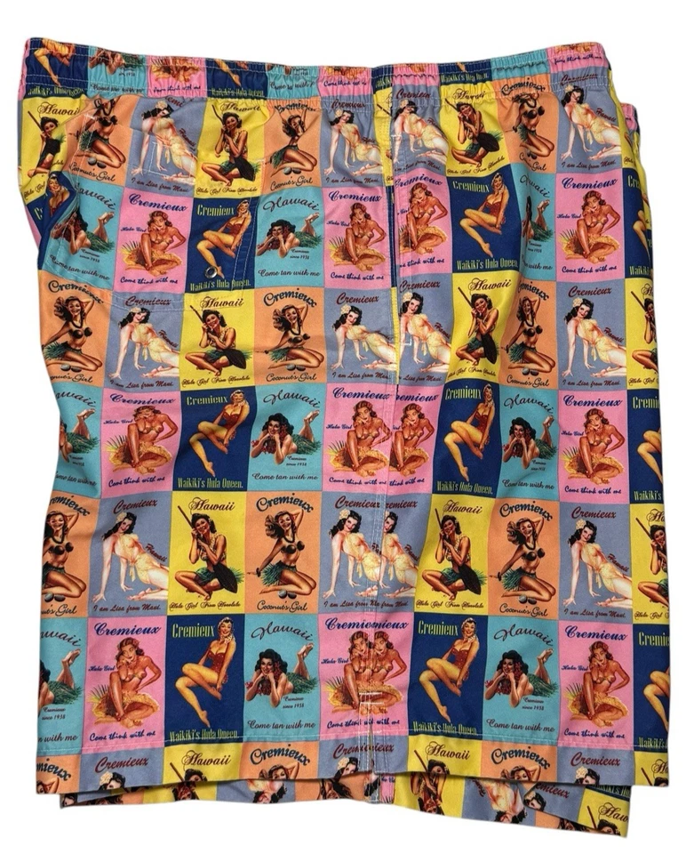 Daniel Cremieux Bañador Retro Pin Up Niñas Hombres XXL Tabla de Surf Pantalones Cortos 2XL Foto 4 de 4