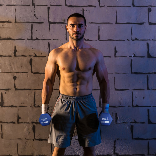 Neoprene Dumbbell Free Hand Weight Set with Rack 5 10 and 15 Pound Non Slip - Bild 7 von 12