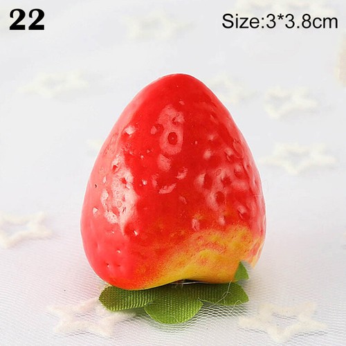 Artificial Plastic Fruit Fake Variety Foods Fruit Strawberry Kitchen Party DIY - Picture 33 of 37