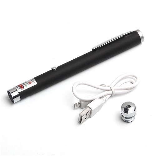 Mini Red Laser Pointer Pen 650nm Visible Starry Torch Adjustable USB Charging UK - Picture 8 of 9