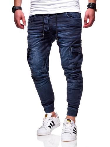 Herren Cargo-Jeans Jogger-Jeans Biker Jeans-Hose 80-2370 NEU - Bild 8 von 10