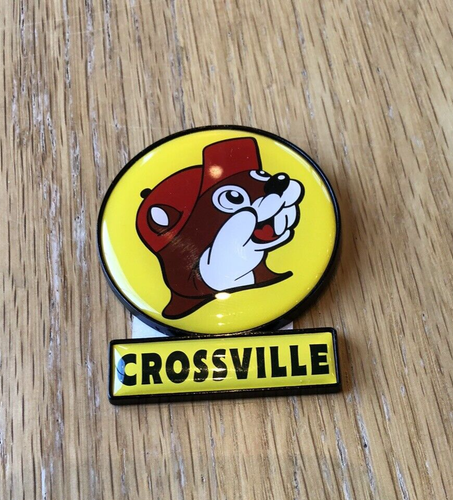 Buc-ee's Souvenir Magnet - Crossville Tennessee Schild - gelb 2 x 2,5 Zoll - neu