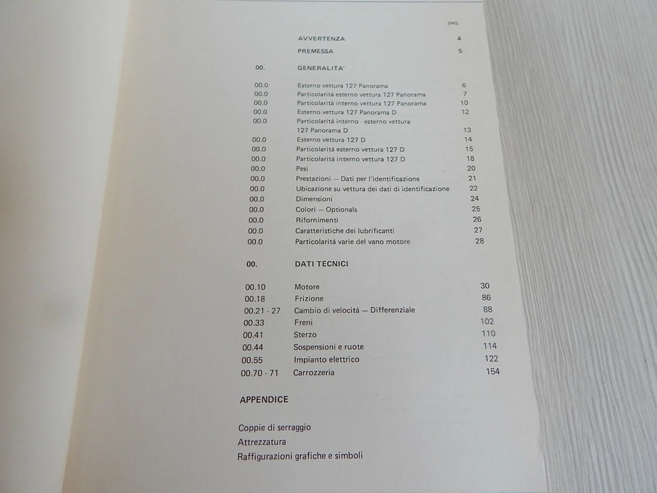 MANUALE ORIGINALE INFORMATIVO 1981 FIAT 127 DIESEL BERLINA E PANORAMA - Immagine 4 di 4