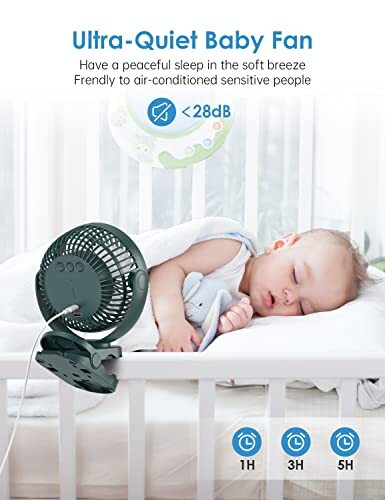 Camping Fan with Remote Control - 65Hrs 12000mAh Rechargeable Fan 3 Speeds & ... - Bild 3 von 7