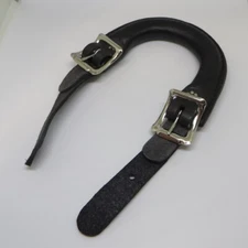 Black Leather Replacement Side Mount Buckle On Handle for Instrument Cases V14