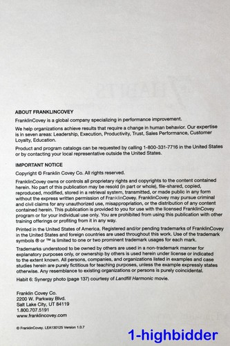 FranklinCovey 7 Habits of Highly Effective People Signature 4.0 Edition Set Kit - Bild 10 von 15