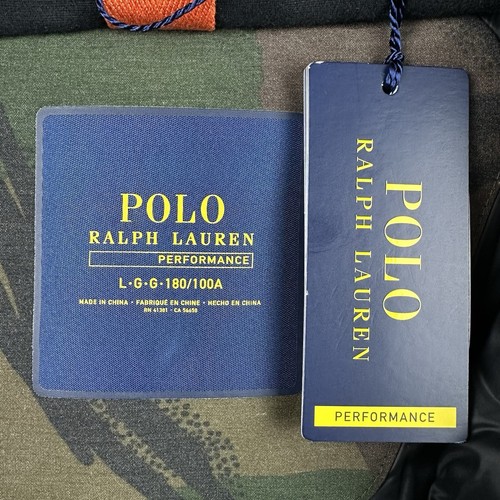 Chaqueta de plumón de camuflaje Polo Ralph Lauren para hombre Abrigo de piel sintética acolchado de aviador - L - Imagen 11 de 23