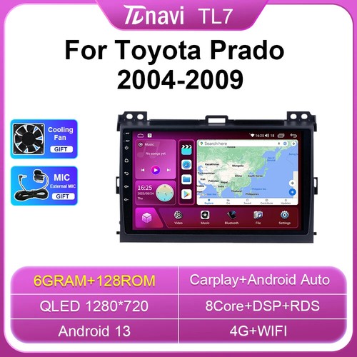 Reproductor de video radio coche pantalla navegación GPS para Toyota Land Cruiser Prado 120 LC120 - Imagen 10 de 32
