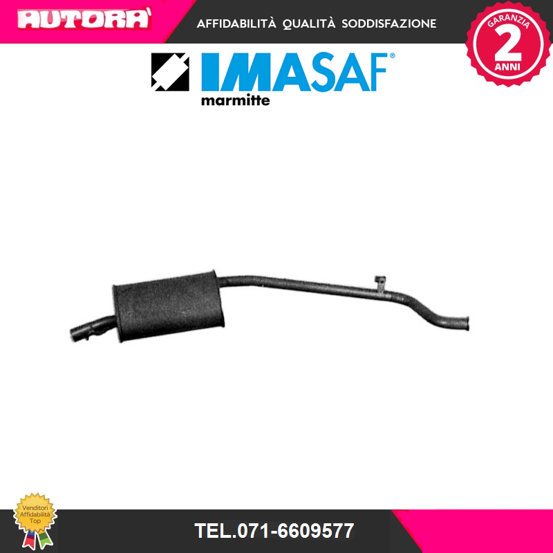 271707 Silenziatore posteriore adatto a Fiat Panda 4x4 (MARCA IMASAF)..
