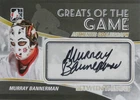 10-11 itg btp pipes greats goaliegraph murray bannerman blackhawk autograph auto