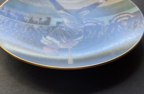 Babe Ruth The Called Shot 1992 Baseball 8" Delphi Plate #7990E 22K Gold Rim - Picture 5 of 8