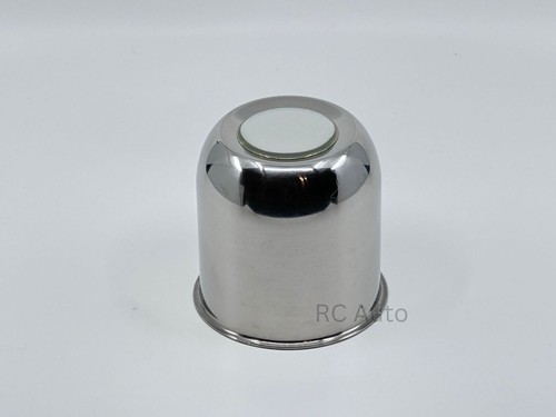4 Stainless Steel Rims Center Cap For 3.25" Trailer Wheel Center Bore WithEmblem - Picture 4 of 5