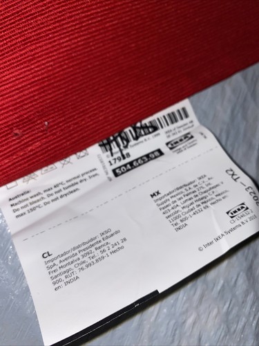 Ikea VINTER 2020 Red Placemat Red 13.75 x 17.75 in One - Picture 4 of 6