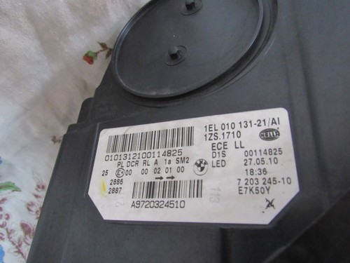 Faro izquierdo bmw serie 5 f10 f11 bi xenon 7203245-10 EXCELENTE estado - Imagen 4 de 7