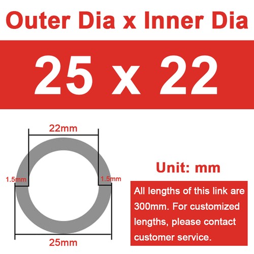 Aluminium Round Tube Pipe Hollow Tubing OD 3/4/5/6/7/8/9/10mm to 70mm 300mm Long - Picture 115 of 260