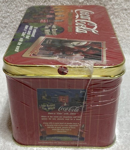 Coca-Cola Around The World Metal Collectors Trading Cards 1996 Tin Embossed New - Picture 2 of 6