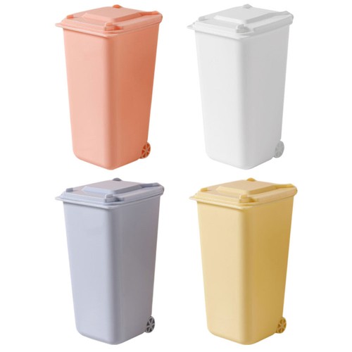 4Pcs Versatile Desktop Trash Bins for Waste and Item Organization