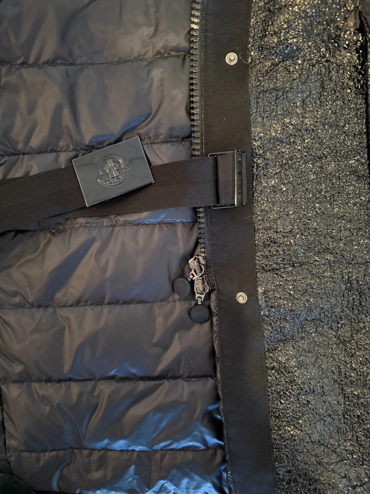 MONCLER DONNA PIUMINO NEUF NERO LUCIDO GIACCA CAPPOTTO TAGLIA 1