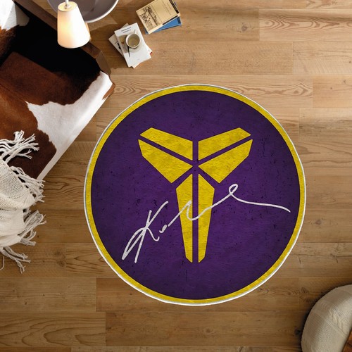 Black Mamba Kobe Bryant Signed Area Rug, Black Mamba Logo Area Rug - Picture 2 of 7