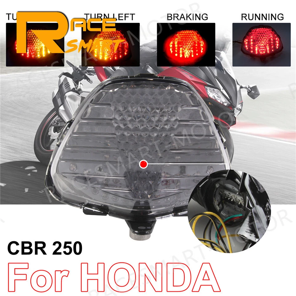 Para Honda CBR250R 2011 2012 2013 2014 LED lanterna traseira freio seta pisca-pisca - Imagem 2 de 4