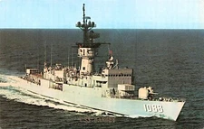 USS Barbey DE-1088 Military Navy Frigate Long Beach Naval Shipyard Postcard G57