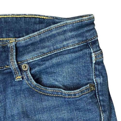 Gap Denim Girlfriend Ankle Jeans Medium Blue Washed Mid-Rise Stretch 2R Women - Picture 6 of 9