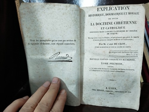 Antiques Rare Christian Books : EXPLICATION HISTORIQUE DOGMATIQUE MORALE 1822 AD - Picture 20 of 24