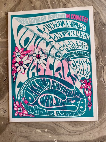 1967 Bill Quarry Program agradecido muerto Oakland Auditorium County Joe - Imagen 1 de 10