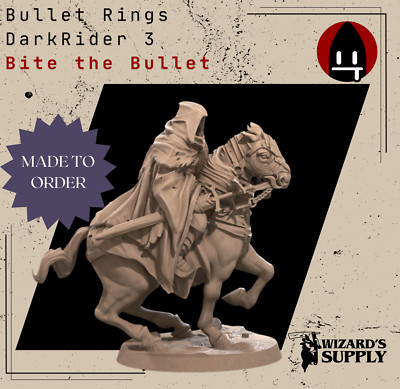 Dark Rider V3 LOTR 3dprinted mini Bullet Rings Evil Bite the Bullet 3D dnd
