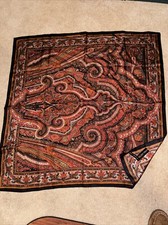 ELLEN TRACY PAISLEY BOHEMIAN Multicolor SQUARE silk scarf 36  NWT