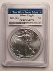 2013-WSilver Eagle PCGS MS70 West Point Mint. FREE SHIPPING G1362