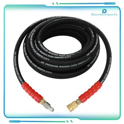 #ad 3 8quot; 50ft 6000 PSI Pressure Washer Hose Non Marking R2 Rating Black Brand New $66.05