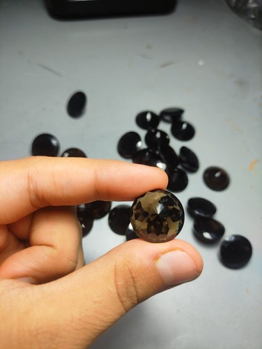 Large Smoky Quartz Round Faceted Gem 20.5mm Statement Stone - Picture 6 of 7